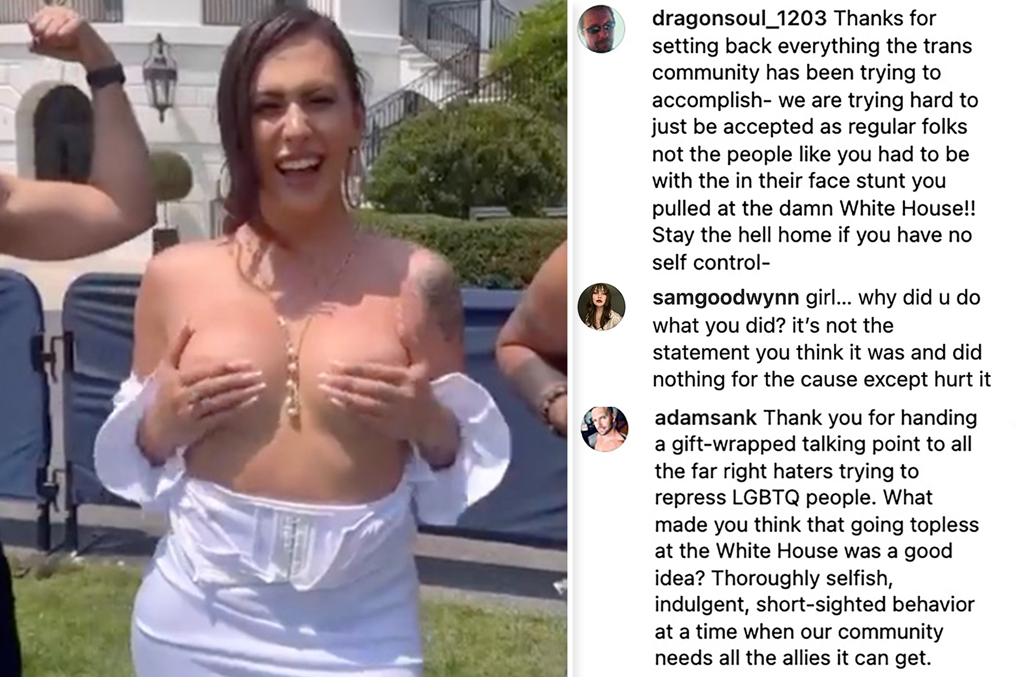 Instagram Boob Flash on gangbang