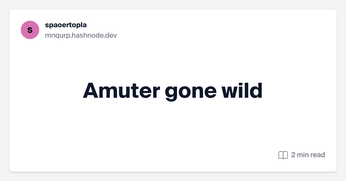 Best of Amuter gone wild