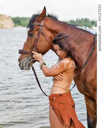 Best of Naked woman on horseback