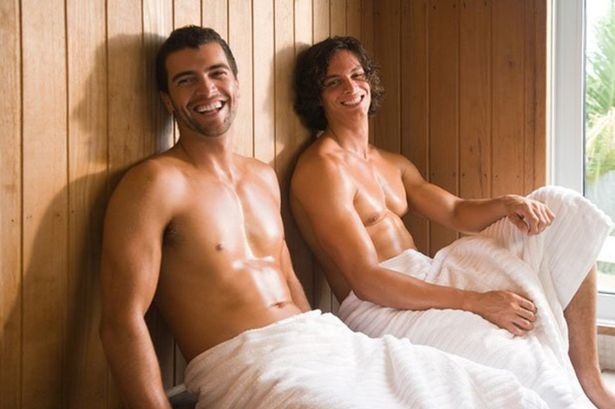 chris geocaris share naked men in a sauna photos