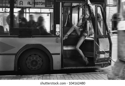 naked on bus