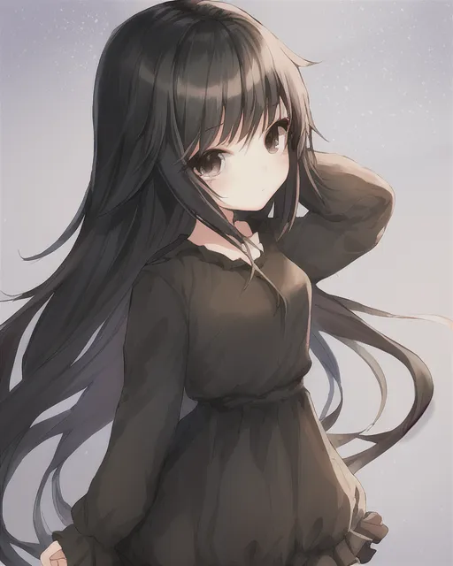 Best of Anime girl long black hair