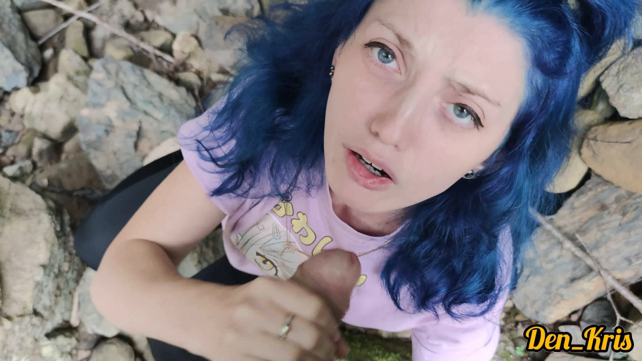 ashley mccarty recommends blue hair blow job pic