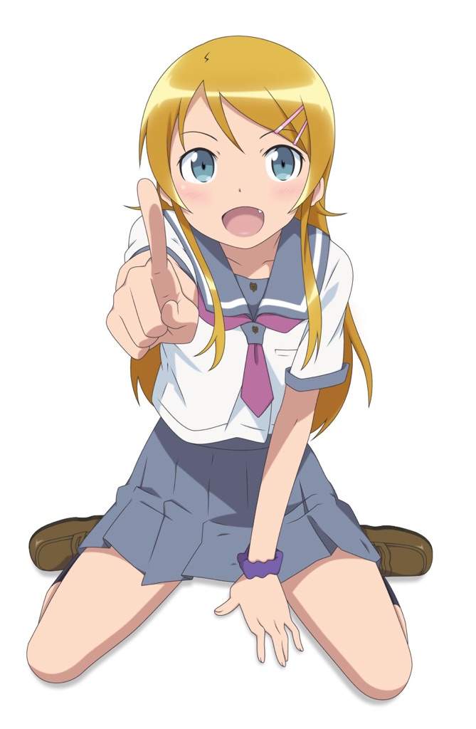 kirino kousaka anime - skinny girl pussy blow and handjob