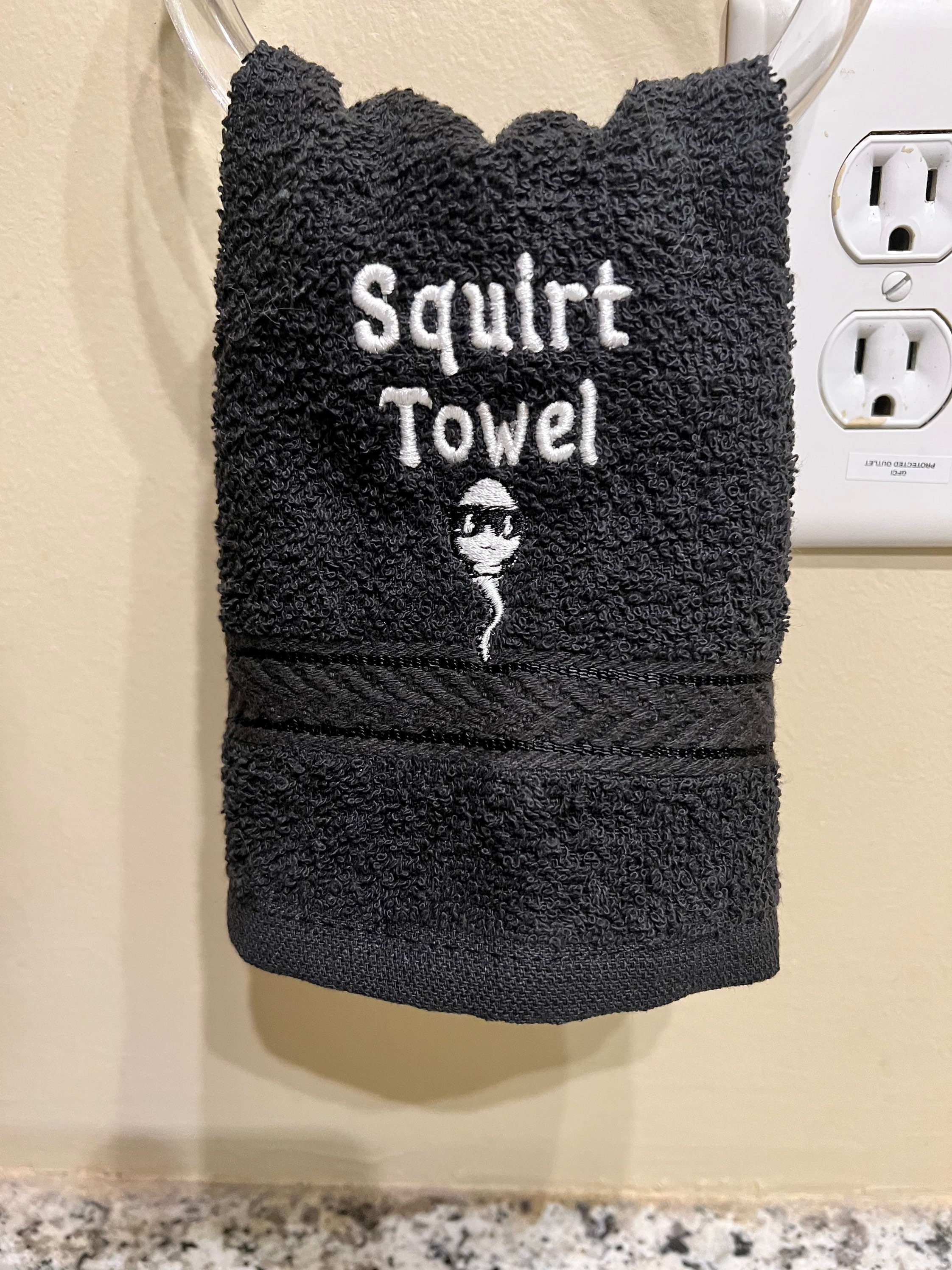 squirt on towel